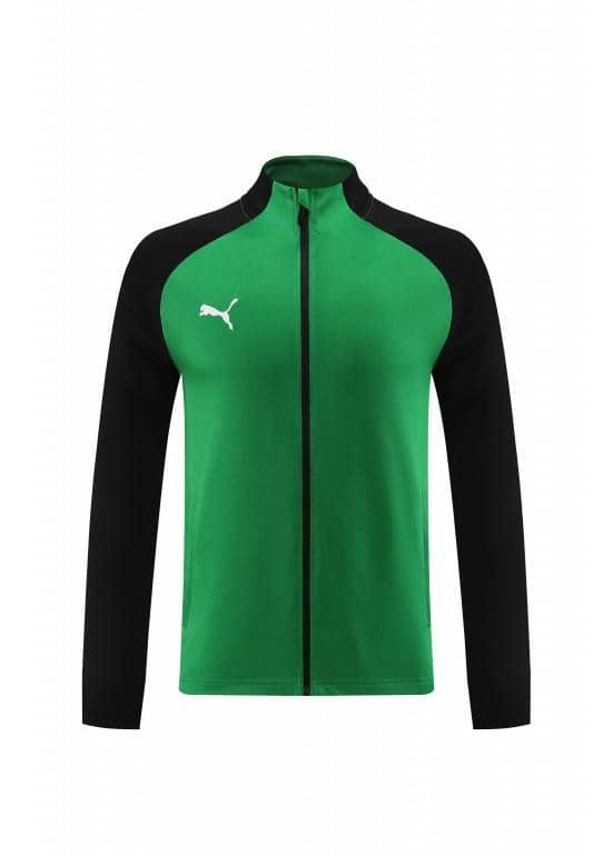 23/24 PUMA Black/Green Full Zipper Hooide Jacket+Pants - Image 8
