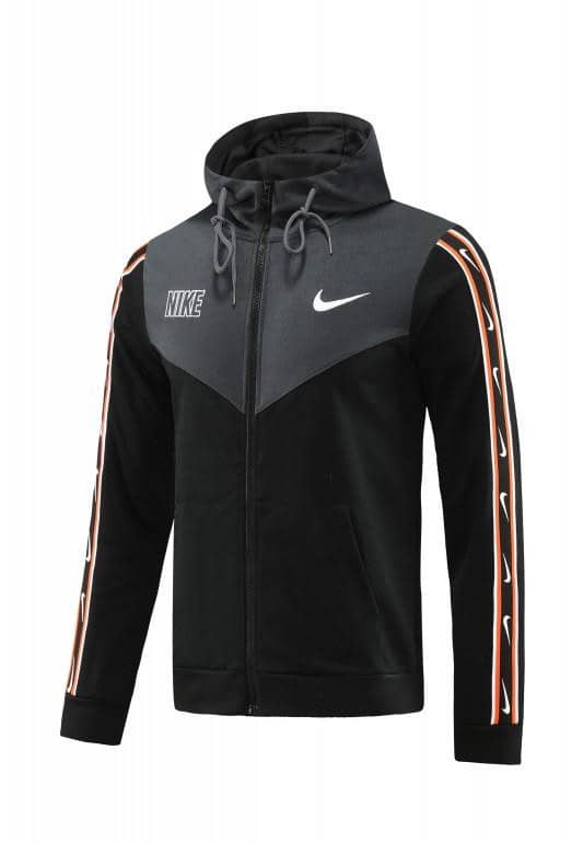 23/24 NIKE Black/Grey Full Zipper Hooide Jacket+Pants - Image 14