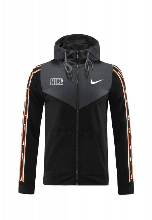23/24 NIKE Black/Grey Full Zipper Hooide Jacket+Pants - Image 15