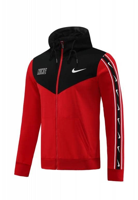 23/24 NIKE Black/Red Full Zipper Hooide Jacket+Pants - Image 15