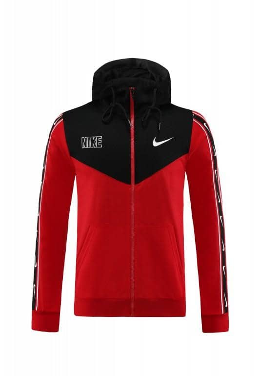 23/24 NIKE Black/Red Full Zipper Hooide Jacket+Pants - Image 16