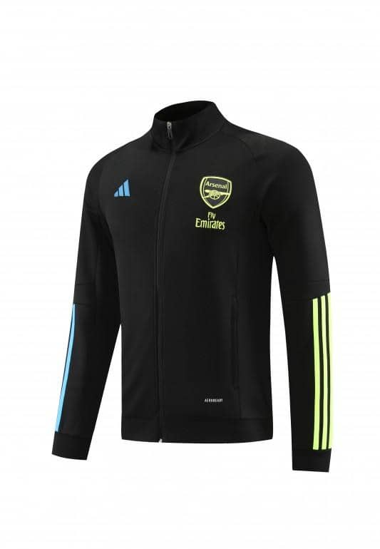 23/24 Arsenal Black/Green Full Zipper Jacket+Pants - Image 17