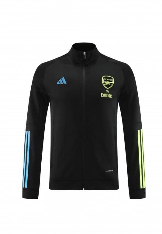 23/24 Arsenal Black/Green Full Zipper Jacket+Pants - Image 18