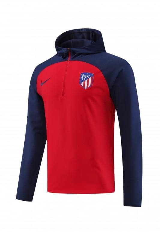 23/24 Atletico Madrid Red/Navy Half Zipper Jacket+ Pants - Image 6