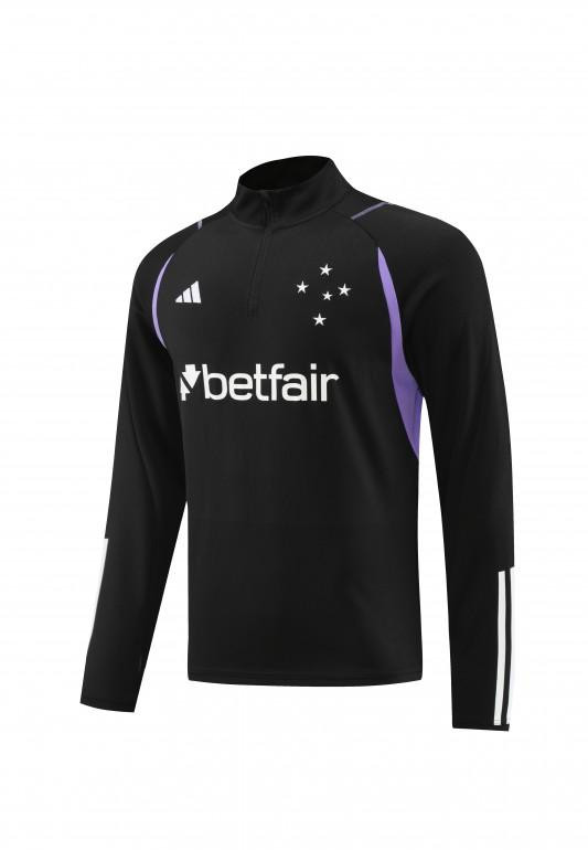 23/24 Cruzeiro Black Purple Half Zipper Jacket+ Pants - Image 3