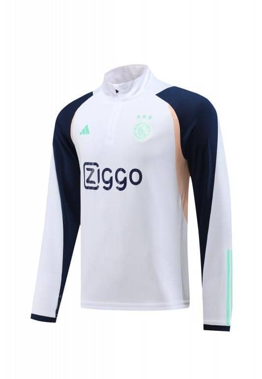 23/24 Ajax White Half Zipper Jacket+ Pants - Image 5
