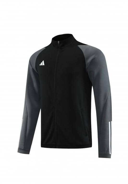 23/24 Adidas Black Grey Full Zipper Jacket+Pants - Image 6
