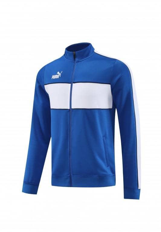 23/24 Puma Blue White Full Zipper Jacket+Pants - Image 5