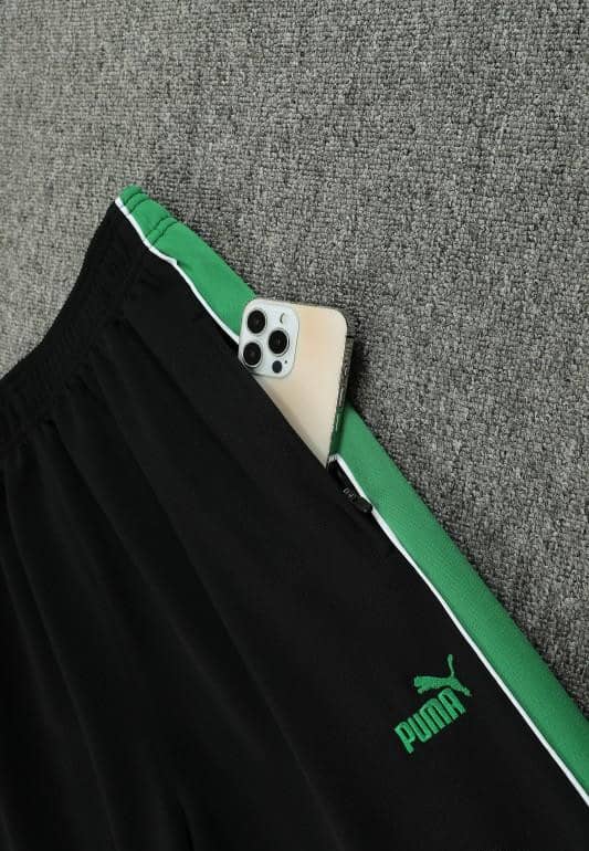 23/24 Puma Green Black Full Zipper Jacket+Pants - Image 2