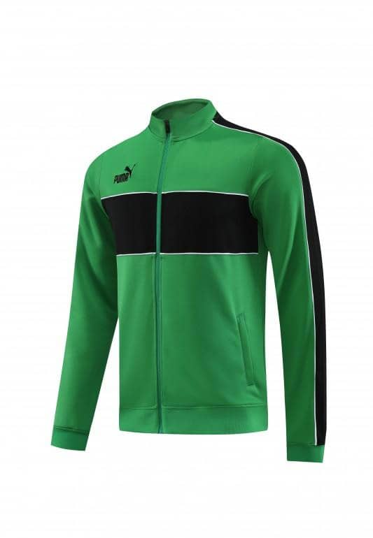 23/24 Puma Green Black Full Zipper Jacket+Pants - Image 5