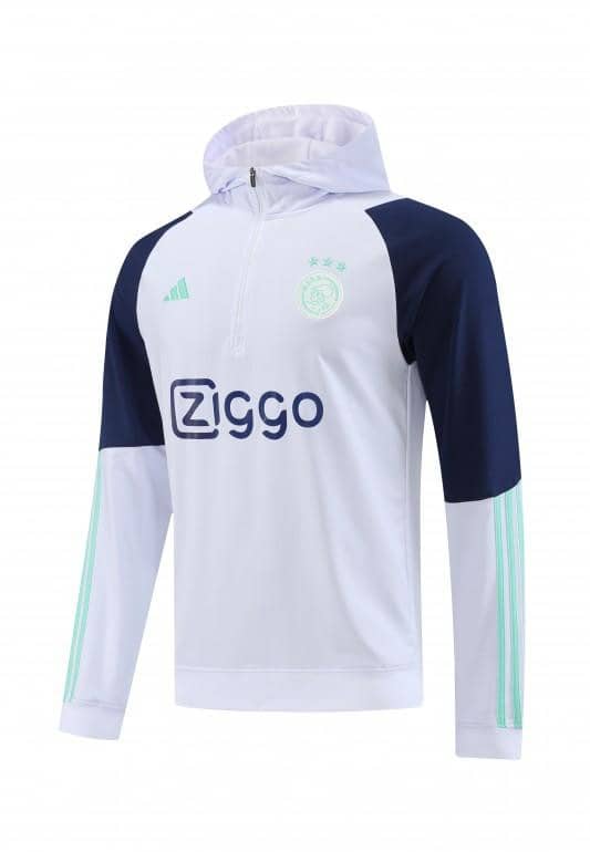 23/24 Ajax White Hoodie Full Zipper Jacket+Pants - Image 7