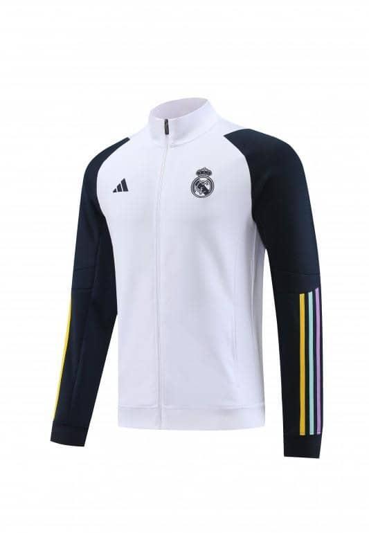 23/24 Real Madrid White Full Zipper Jacket+Pants - Image 7