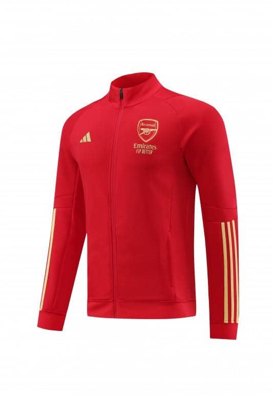 23/24 Arsenal Red Full Zipper Jacket+Pants - Image 5