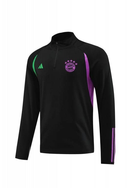 23/24 Bayern Munich Black Purple Full Zipper Jacket+Pants - Image 4