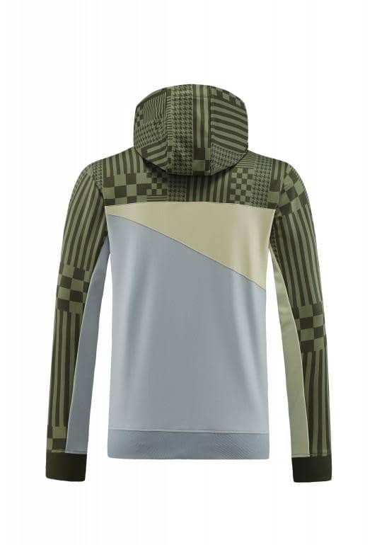 23/24 PUMA Green Grey Hoodie Half Zipper Jacket+Pants - Image 5