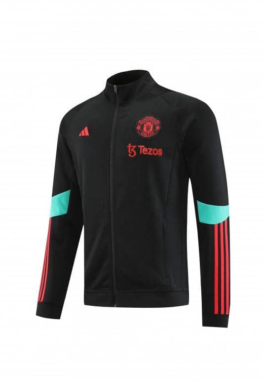 23/24 Manchester United Black Full Zipper Jacket+Pants - Image 5