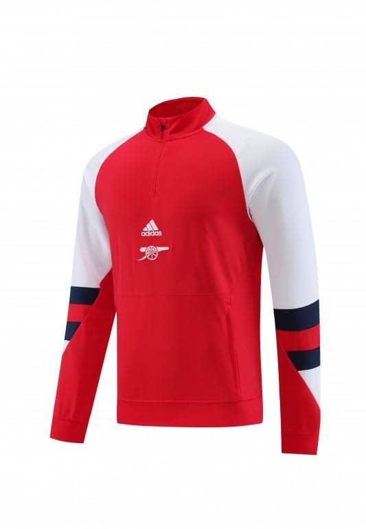23/24 Arsenal Red/White Half Zipper Jacket+ Pants - Image 9