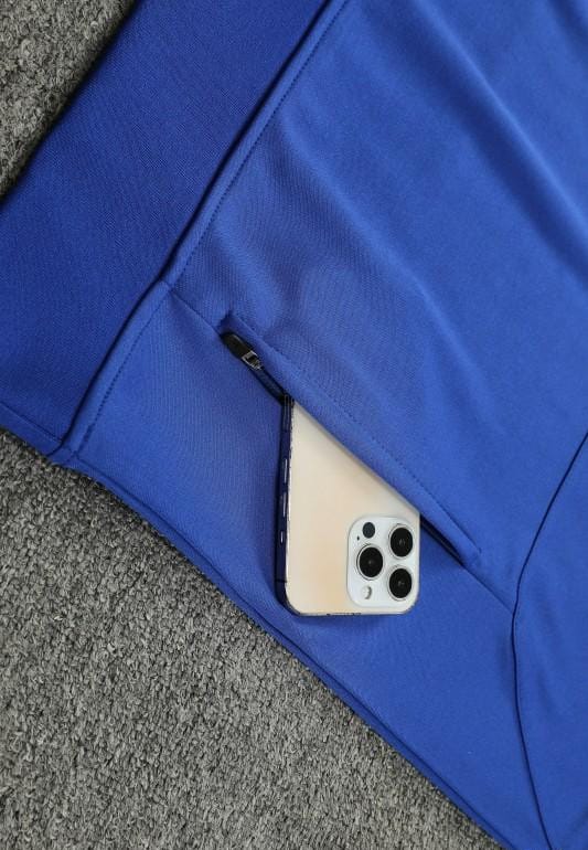 23/24 Boca Juniors Blue Black Half Zipper Hoodie Jacket +Pants - Image 3