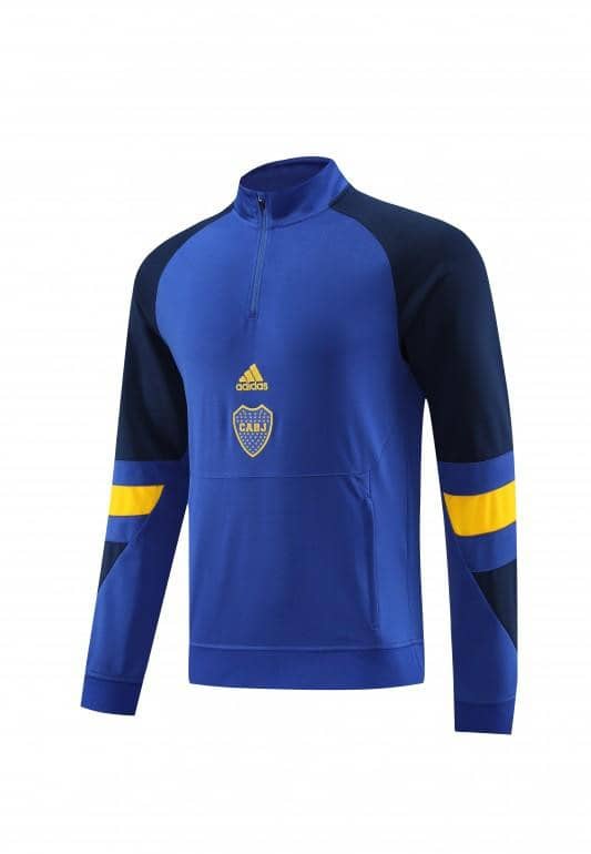 23/24 Boca Juniors Blue Black Half Zipper Hoodie Jacket +Pants - Image 7