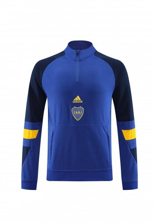 23/24 Boca Juniors Blue Black Half Zipper Hoodie Jacket +Pants - Image 8