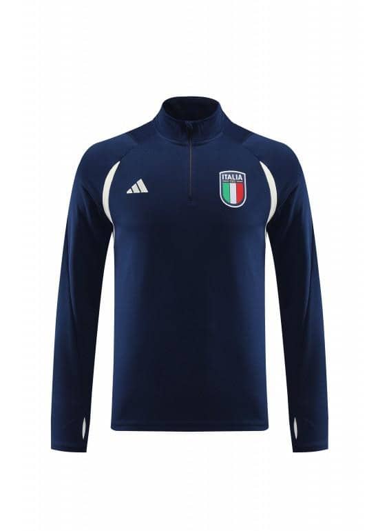 2023 Italy Navy Half Zipper Jacket +Pants - Image 5