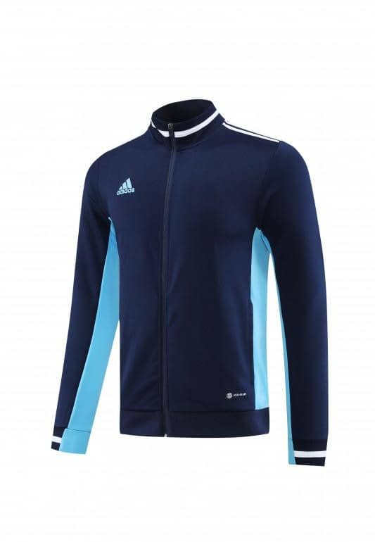 2023 Adidas Black Blue Full Zipper Jacket +Pants - Image 16
