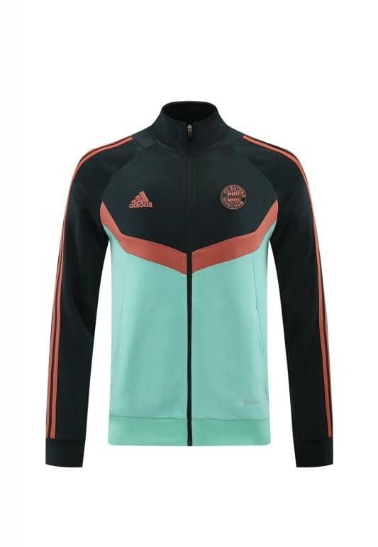 24/25 Bayern Munich Black/Green Full Zipper Jacket +Long Pants - Image 24