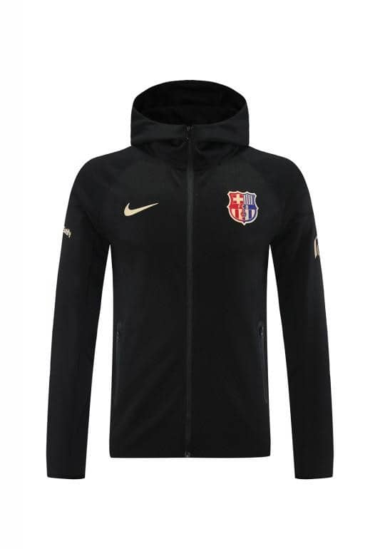 24/25 Barcelona Black Hoodie Full Zipper Jacket +Long Pants - Image 24
