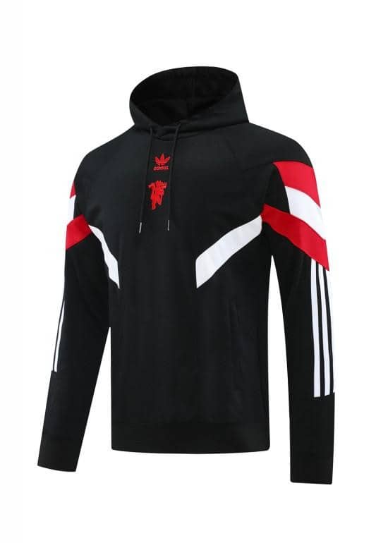 24/25 Manchester United Black Hoodie Jacket +Long Pants - Image 23