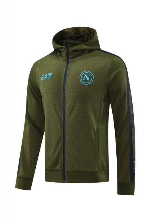 24/25 Napoli Green Hoodie Full Zipper Jacket +Long Pants - Image 24