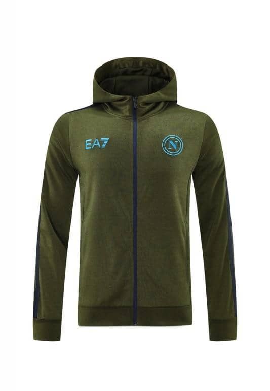 24/25 Napoli Green Hoodie Full Zipper Jacket +Long Pants - Image 25
