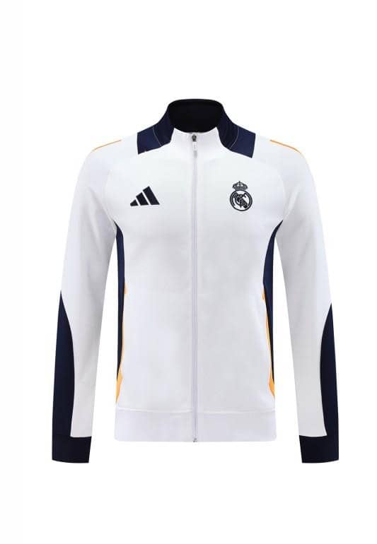 24/25 Real Madrid White Full Zipper Jacket +Long Pants - Image 23