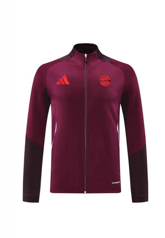 24/25 Bayern Munich Wine Full Zipper Jacket +Long Pants - Image 23