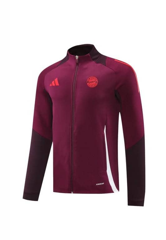 24/25 Bayern Munich Wine Full Zipper Jacket +Long Pants - Image 24