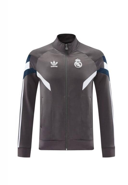 24/25 Real Madrid Grey Full Zipper Jacket +Long Pants - Image 25