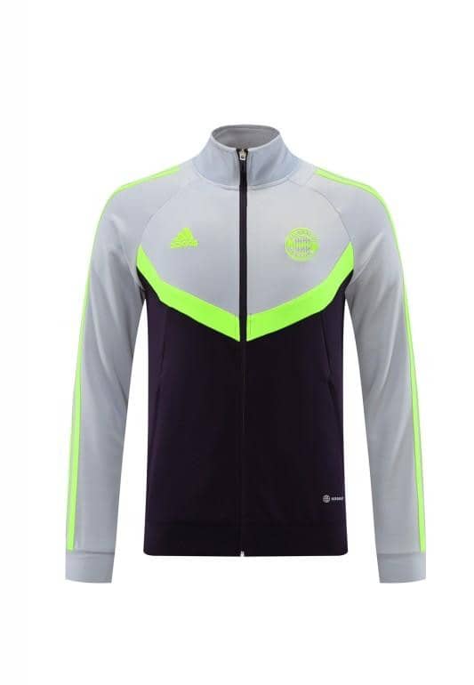 24/25 Bayern Munich Grey/Black Full Zipper Jacket +Long Pants - Image 24