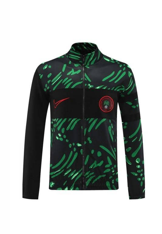 2024 Nigeria Black/Green Full Zipper Jacket +Long Pants - Image 15