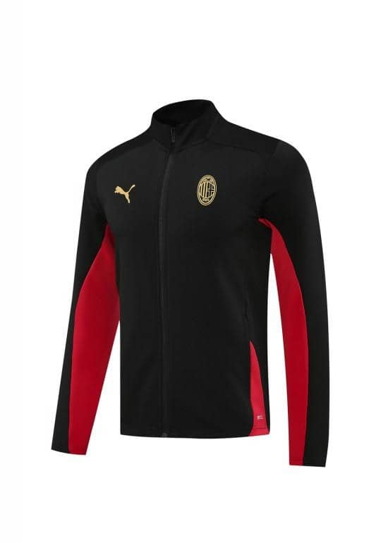 24/25 AC Milan Black/Red Full Zipper Jacket +Long Pants - Image 23