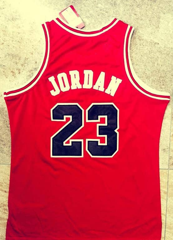 Men's Michael Jordan Red Retro Classic Team Jersey - Image 4