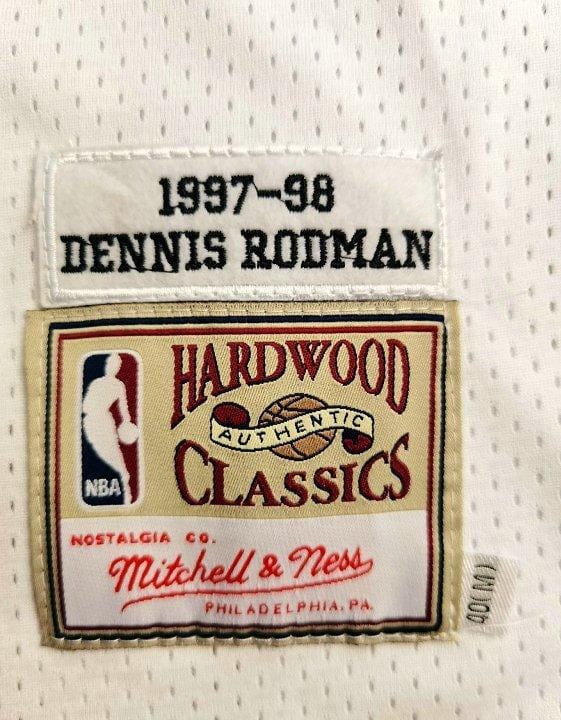Men's Dennis Rodman White Retro Classic Team Jersey - Image 5