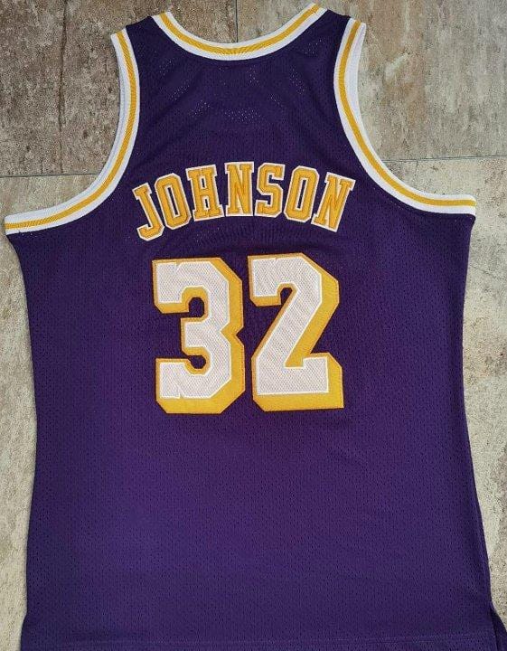 Men's Earvin Johnson Purple Retro Classic Team Jersey - Image 2