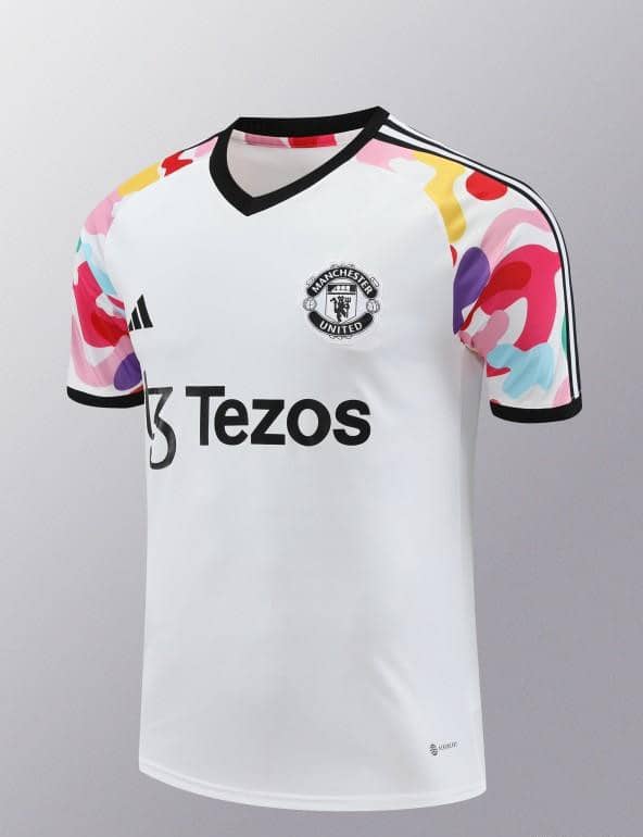 24/25 Manchester United White Short Sleeve Jeresy+Shorts - Image 16