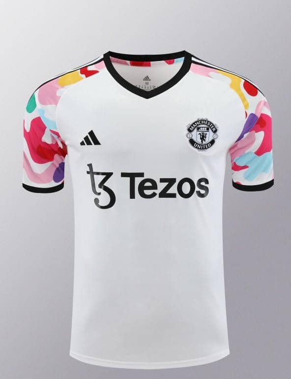 24/25 Manchester United White Short Sleeve Jeresy+Shorts - Image 17