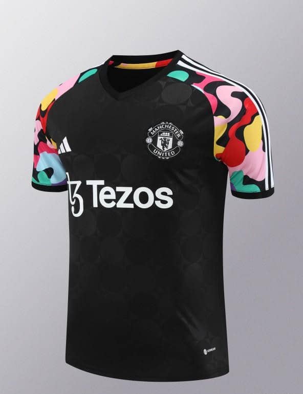 24/25 Manchester United Black Short Sleeve Jeresy+Shorts - Image 16