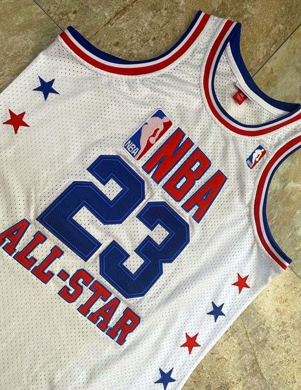 Men's Michael Jordan White Retro Classic Team Jersey - Image 11