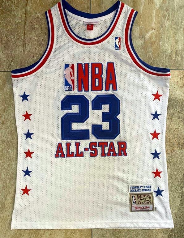 Men's Michael Jordan White Retro Classic Team Jersey - Image 12