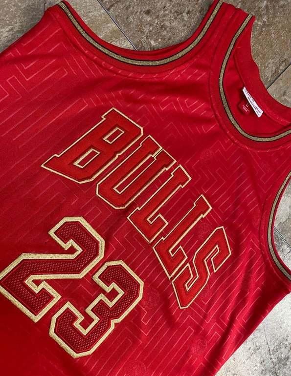 Men's Michael Jordan Red Retro Classic Team Jersey - Image 9