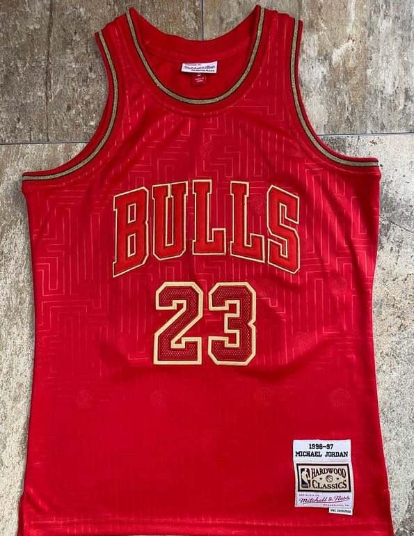 Men's Michael Jordan Red Retro Classic Team Jersey - Image 10