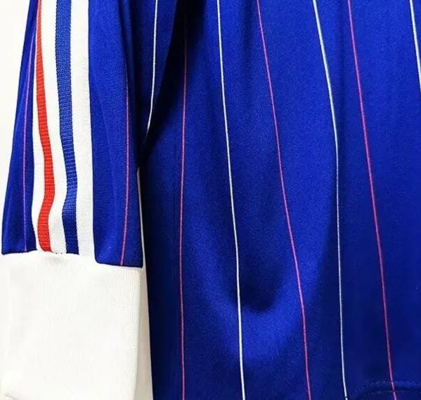 Retro 1982 France Home Long Sleeve Jersey - Image 3