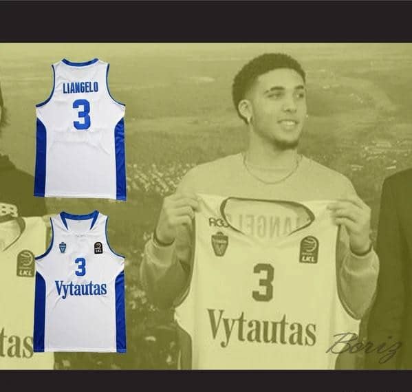 LiAngelo Ball 3 Lithuania Vytautas White Basketball Jersey - Image 5